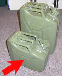 Heavy gauge steel 10 litre cans