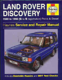 Haynes manual for Discovery 1989 to 1998