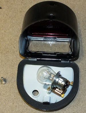 Rear 'D' Lamp - single bulb holder