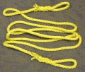Yellow polypropylene rope