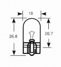 24v 5w Capless Bulb type LLB507