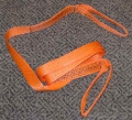 Orange towing strop with soft eyes